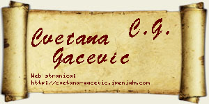 Cvetana Gačević vizit kartica